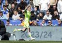 Top man - Sammie Szmodics celebrates after scoring for Blackburn Rovers at Leicester City on the final day of the Championship season