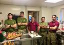 Chefs - soldiers from Colchester-based 3 Para in the CENS kitchen
