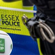 Theft - an image of an Essex Police officer and an inset illustrative image of an East of England Co-op sign