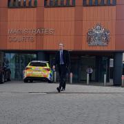 Sentenced - Peter Beaven is pictured leaving Colchester Magistrates' Court on Wednesday