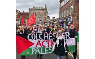 Protest - More than 300 people joined the Colchester Action for Palestine in their peaceful march