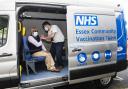 Solution? - Jahirur Rahmn receives the Oxford/AstraZeneca Covid-19 vaccine inside a mobile vaccine van                           Picture: PA