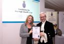 The High Sheriff presents Tania Swanson from UTurn4Support with their award
