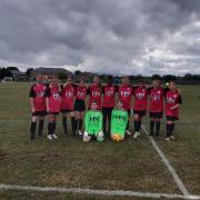 Young stars - The Tendring Borough FC's U13 girls team preparing for their next match