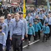 March - Some of the assembled scout groups in 2019