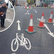 New – the Head Street to North Hill cycle lane has a completion date of Friday, April 26