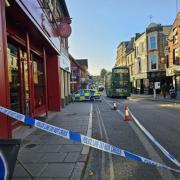 Scene - a police cordon was put in place following the incident in January