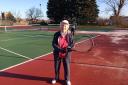 Sprightly – Mrs Harman is still determined to get on the court and play with her doubles partners