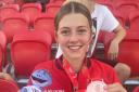 Magic moment - Lyla Belshaw with her bronze medal at the Commonwealth Youth Games in Trinidad and Tobago