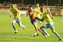 In control: Braintree Town's Reggie Lambe drives forward against Weymouth.