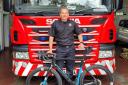UP FOR A CHALLENGE: Alloa firefighter Matthew Gibb will be part of the team taking on a 600mile cycle challenge for two charities
