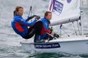 Tough - Saskia Clark (left) and Hannah Mills finished 15th at the 470 World Championships in Argentina.