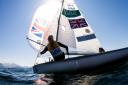On calm waters - Saskia Clark and Hannah Mills complete in the women's 470 class in Rio. Picture: Sailing Energy/World Sailing