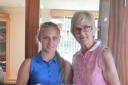 Trophy triumph - winner Charlie Hatley with the Charles Bland Cup and Colchester Golf Club ladies' captain Renate Clarke
