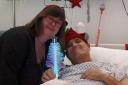 Cheery - Mark and Sharon in hospital on Christmas Day