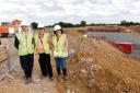 Councillors Norman Hume, Lyn Barton and Anne Turrell at the site