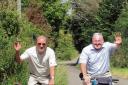Peter Mann and Reg Green, of East Mersea, who are cycling 50 miles for church charity