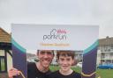 Matt and Sam Plummer celebrate their 100th Parkrun