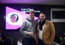 Well done - Dan Gladwell receives the Colchester and East Essex Cricket Club Gents of Essex Under 16 player of the year from Graham Napier