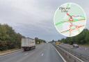 Incident - A crash occurred this morning on the A12 Northbound  (Image: Google Maps, Canva)