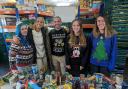 Group - Left to right: Amy Perridge, Stacey Solomons, Jacob Forman, Sidnae-Rose Smith, Lucy Wilson from the foodbank