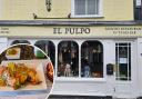 Business - an image of El Pulpo in Witham and an inset image of  a dish