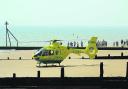 The Air Ambulance on the Walton beach. Picture: Gazette reader JOHN KILLICK