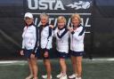 Great Britain's women's under-75 team that won bronze at the Super Seniors event in the United States. Left to right, Felicity Thomas, Jacky Boothman, Joan Hassell, Ruth Weston