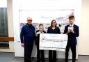 Support - Peter Wilson, Chairman of the Cancer Centre Campaign, Anne Boylan and her sons Callum and Connor