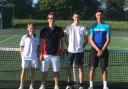 Ace quartet - Wivenhoe Tennis Club's Aegon League under-18 team, left to right: Miles Black, Salvatore Quadrone, Sam Dewey, Jasper van der Wolf-Ong