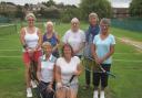 Ace effort - Wivenhoe Tennis Club's Ladies A team celebrating their promotion to Colchester and District Summer League division one