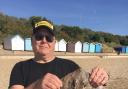 Success story: Mick Barclay with one of the five thornback rays he caught from the Holland beaches.