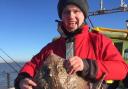Cracking catch: Colchester angler Lee Grego with this thornback ray, caught from the Mersea charter boat Enterprise.