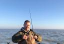 Bumper catch: Paul Elvin with his 15lb.5oz thornback ray, caught from the Mersea charter boat Eastern Promise.