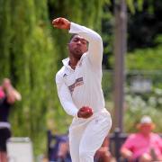 Key performer - Denson Narayan claimed four wickets in Colchester and East Essex's win over Fives and Heronians Picture: STEVE BRADING