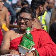 Festival - the Ganesha Visarjan festival took place at Clacton's West Beach on Sunday. Picture: Kevin Jay