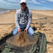 Bradley Bone headed off to St Osyth in the hope of catching a stingray and his dream was fulfilled landing this 66lb 8oz specimen