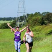 Big smiles - Jackie Taylor, from Running Colchester, and Jennifer Dickerson, from Lonely Goat Running Club