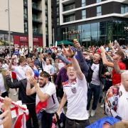 England fans celebrated the victory
