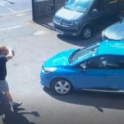Unbelievable - Garage owner Ben Pace, 43, puts his head in his hands as the driver reverses into a car