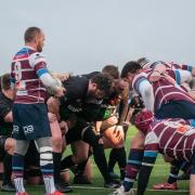 Get down - Colchester get ready for a scrum at Shelford Picture: SAM BARCLAY PHOTOGRAPHY