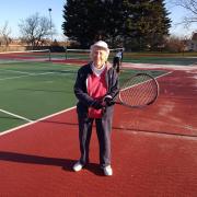 Sprightly – Mrs Harman is still determined to get on the court and play with her doubles partners