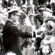 King Charles on a visit to Walton in 1989