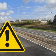 Halt - Traffic problems on Londonbound slip road