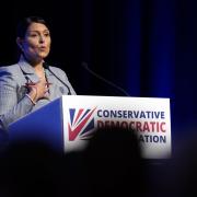 Priti Patel makes a speech during the Conservative Democratic Organisation conference at Bournemouth International Centre (Andrew Matthews/PA)