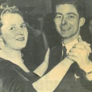 Margaret Thatcher in 1948 with garrison tailor and chair of Colchester Conservatives, Bill Jolliffe
