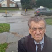 Unhappy - county councillor Dave Harris in Mersea Road