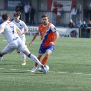 In control: Alfie Payne in action for Braintree Town in their 2-1 win at Havant and Waterlooville, last weekend.
