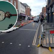 Delayed - a gas leak as delayed the completion of city centre cycling infrastructure