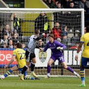 Key moment - Macauley Langstaff scores Notts County's winner against Colchester United at Meadow Lane